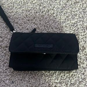 Vera Bradley wallet, black with silver details
